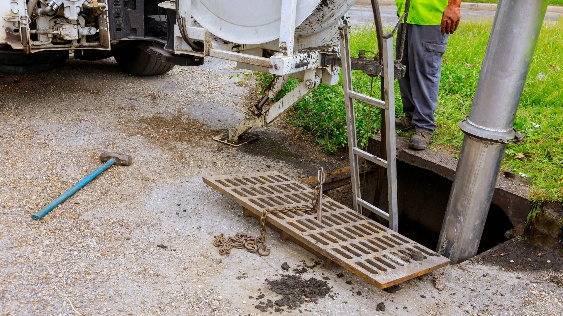 Plumber feeding a sewer camera into an exterior cleanout at a San Francisco property