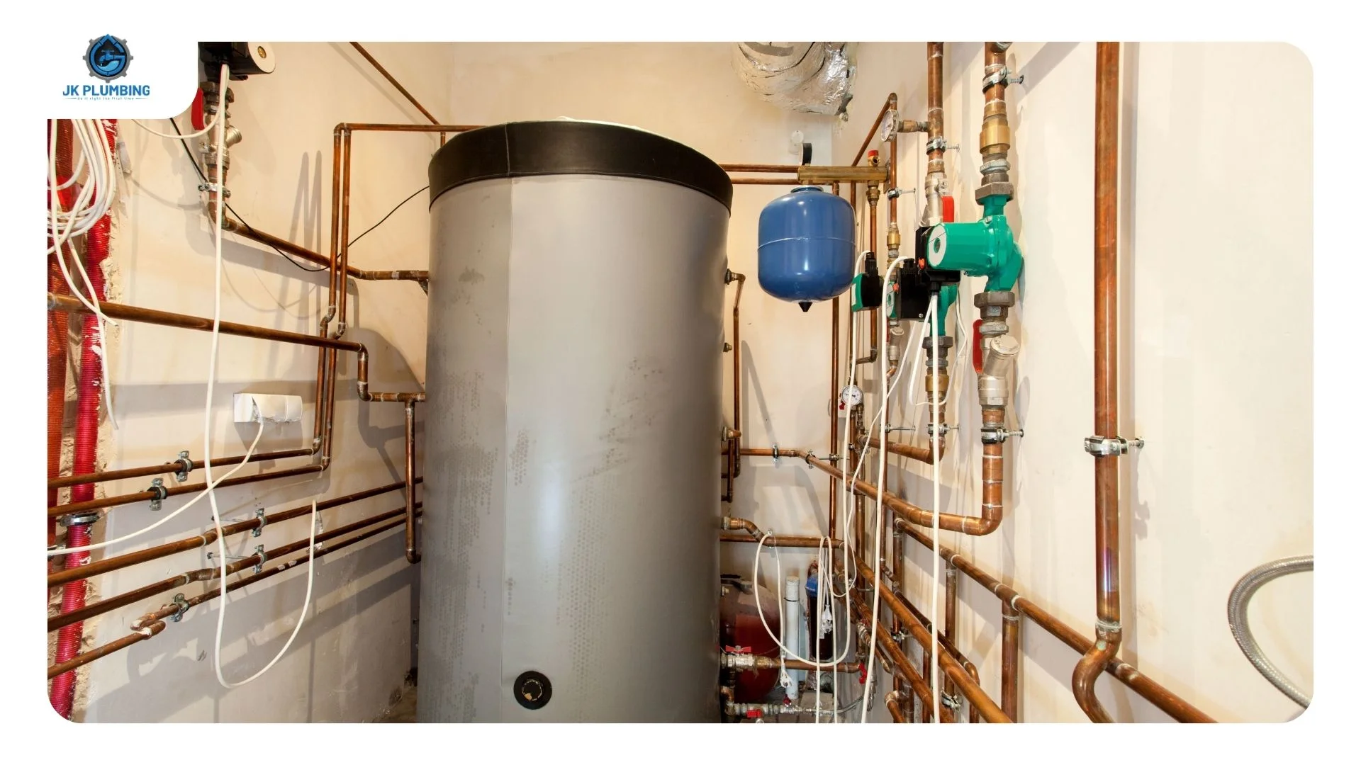 Diagram of a gas water heater closet with combustion air openings near the top and bottom of the enclosure