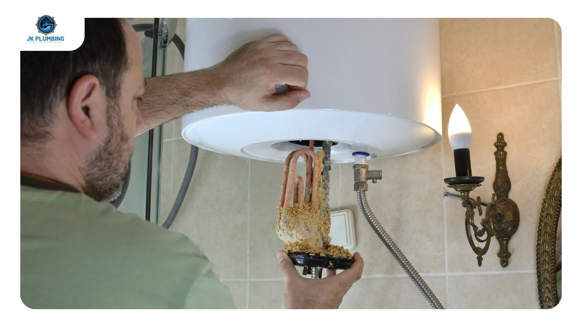 Old water heater disconnected and pulled clear during a same-day tank swap in South San Francisco