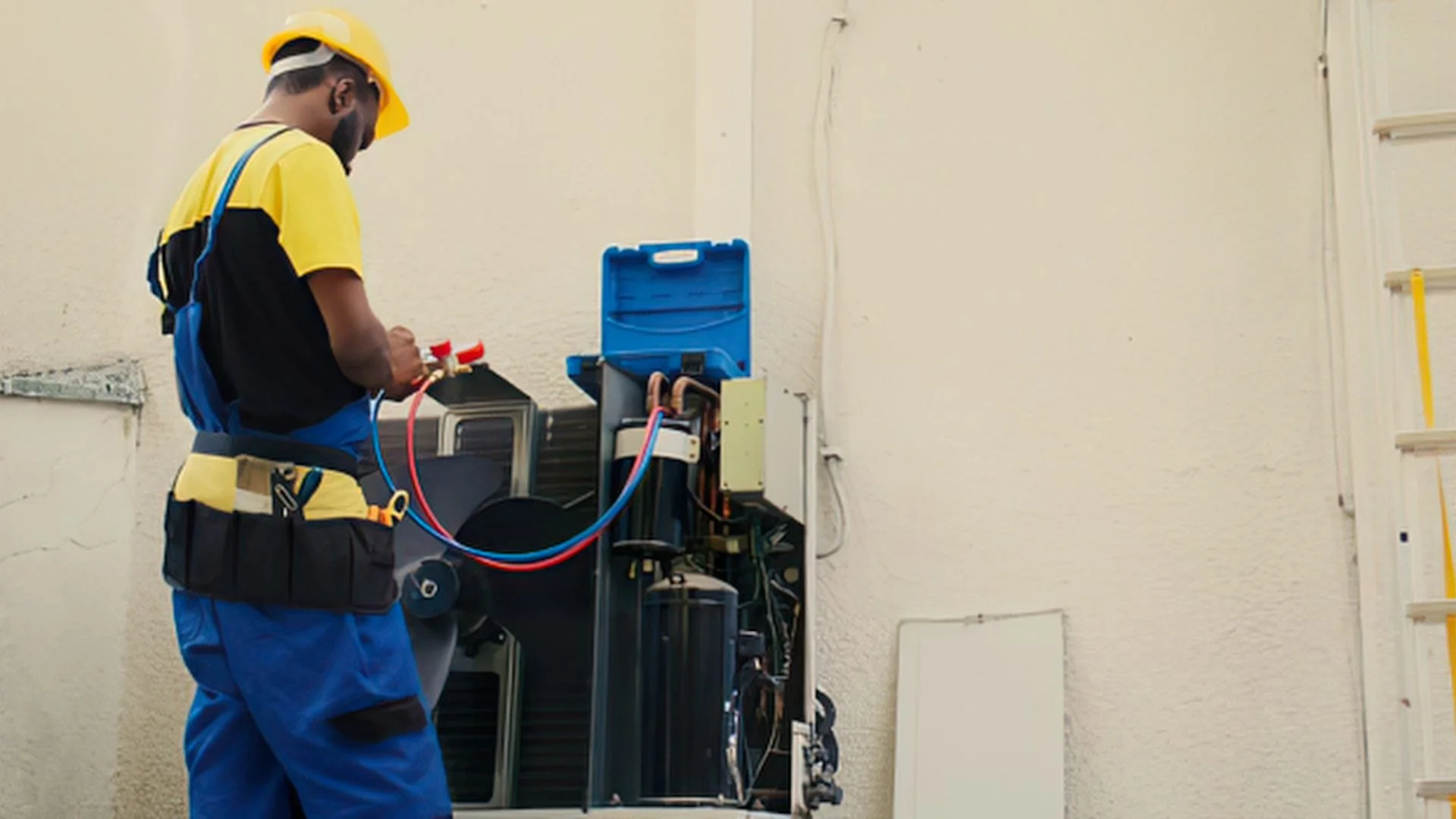 Gas water heater installed against the back wall of an attached South San Francisco garage