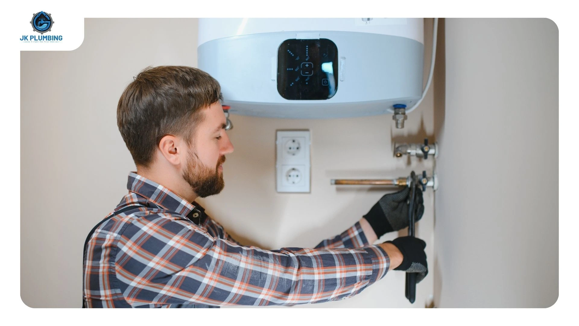 Water heater installed in the ground-floor garage of a San Francisco row house with living space above